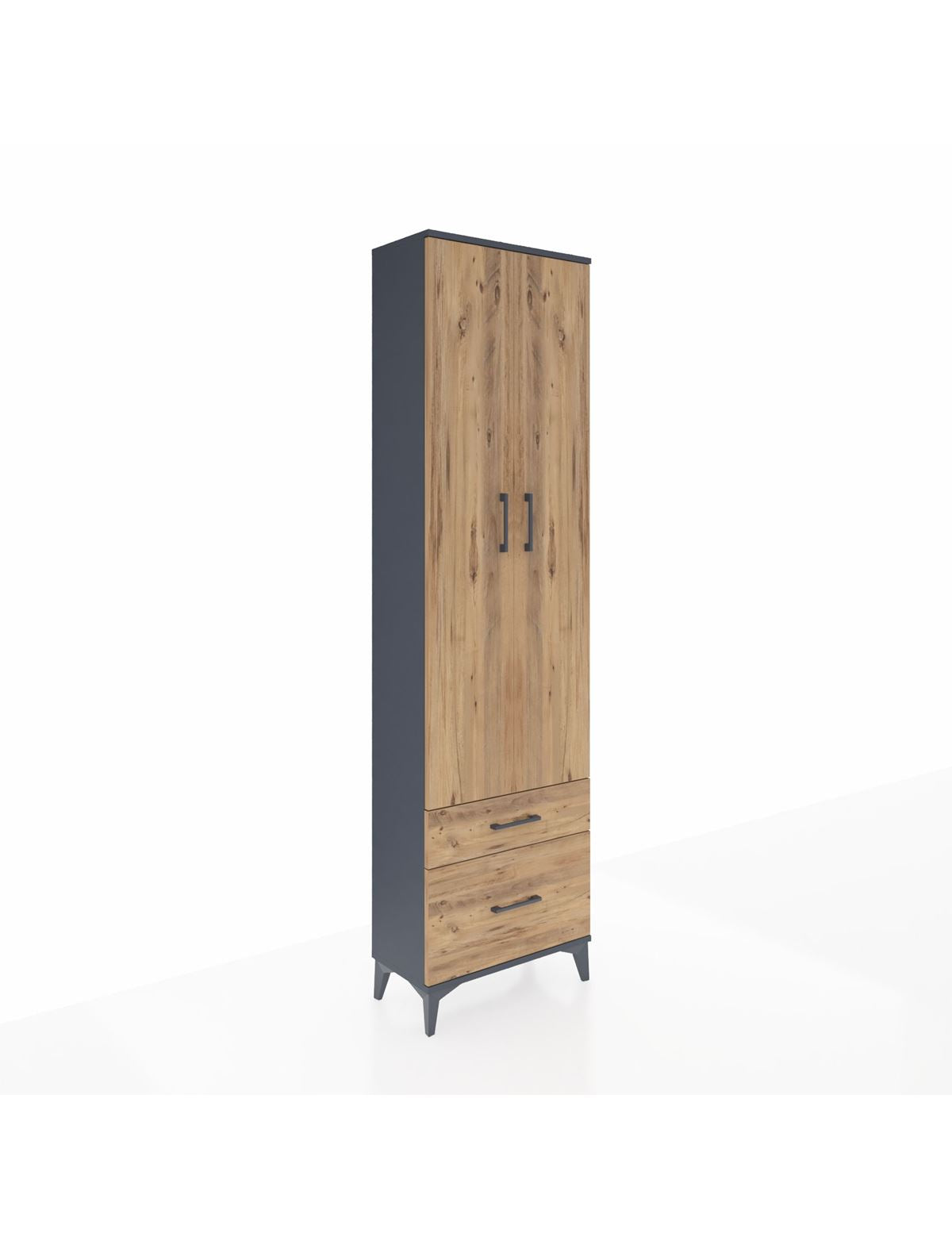 Arges Dolap 3 Raflı 2 Çekmeceli Tek Askılı 60x30x221 - S29M018V6A