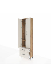 Arges Dolap 3 Raflı 2 Çekmeceli Tek Askılı 60x30x221 - S29M018V7A