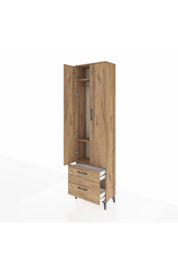 Arges Dolap 3 Raflı 2 Çekmeceli Tek Askılı 60x30x221 - S29M018V9A
