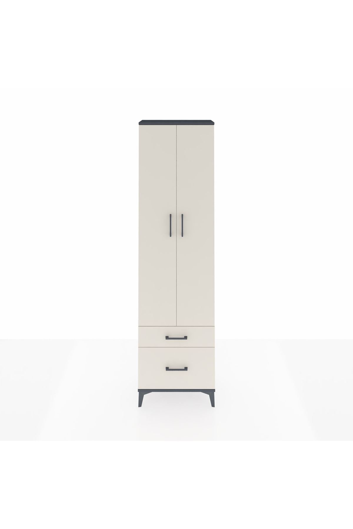 Arges Dolap 4 Raflı 2 Çekmeceli 2 Kapaklı 60x30x221 - S29M019V4A