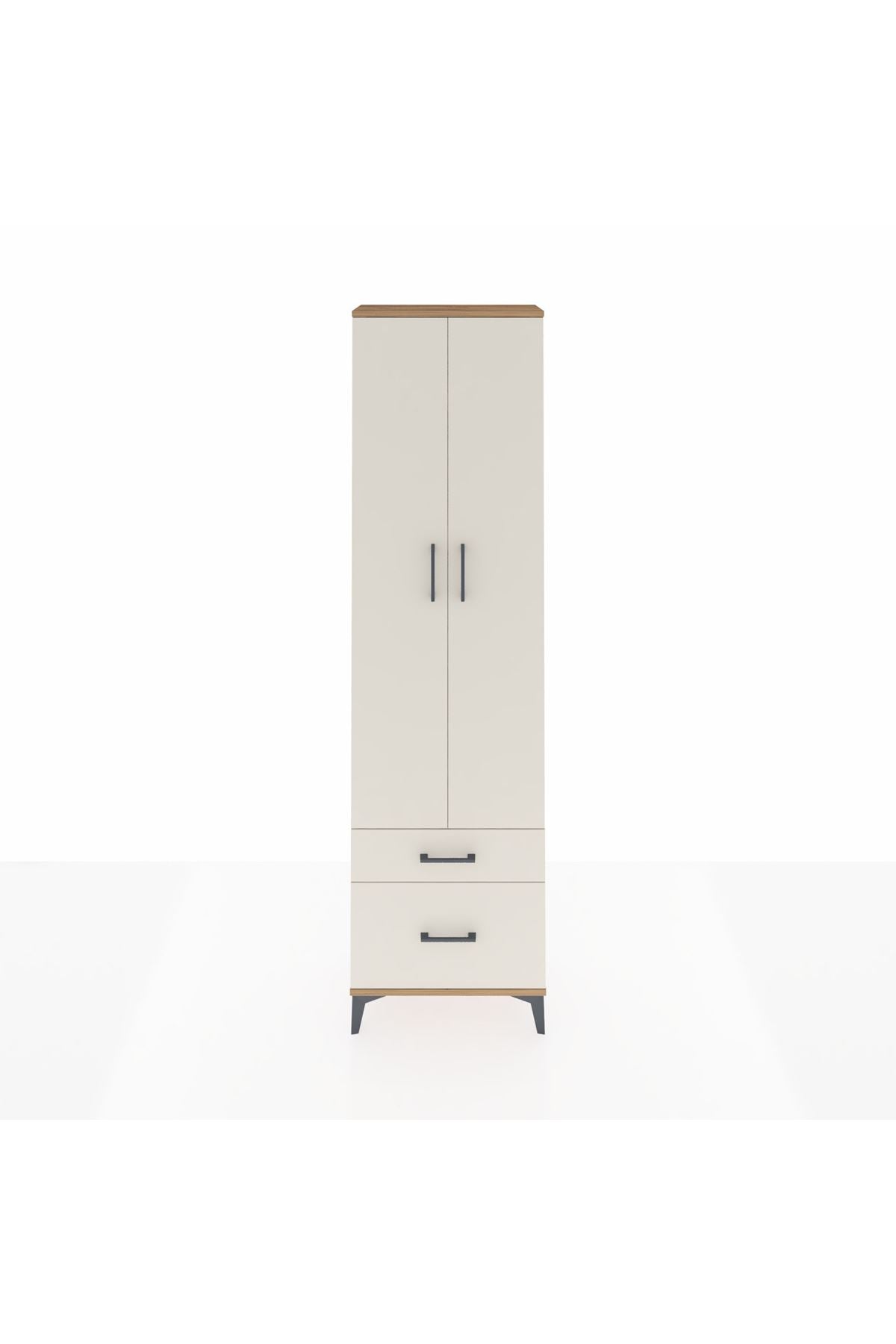 Arges Dolap 4 Raflı 2 Çekmeceli 2 Kapaklı 60x30x221 - S29M019V7A