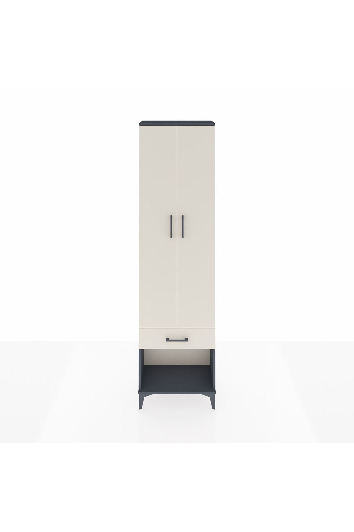 Arges Dolap 3 Raflı Tek Çekmeceli Tek Askılı 60x30x221 - S29M021V4A
