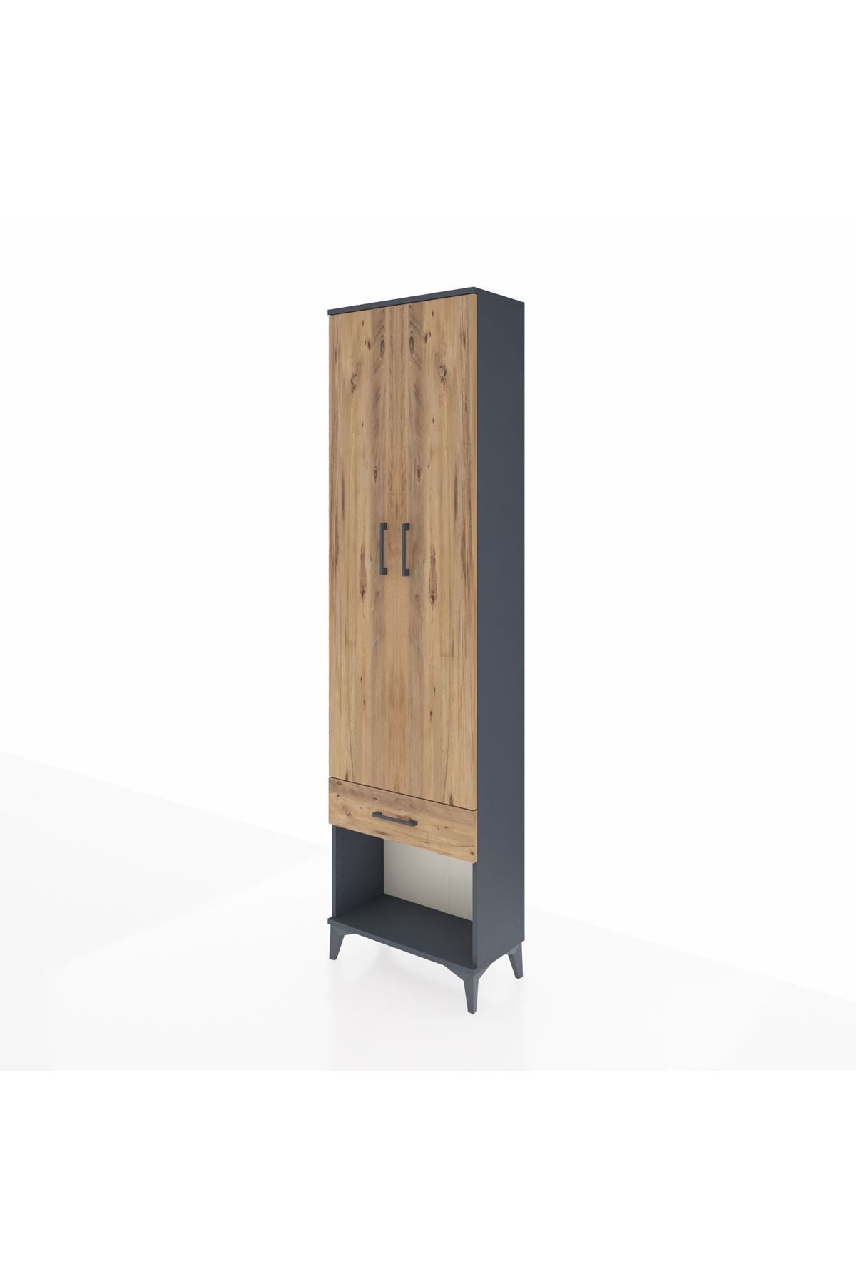 Arges Dolap 3 Raflı Tek Çekmeceli Tek Askılı 60x30x221 - S29M021V6A