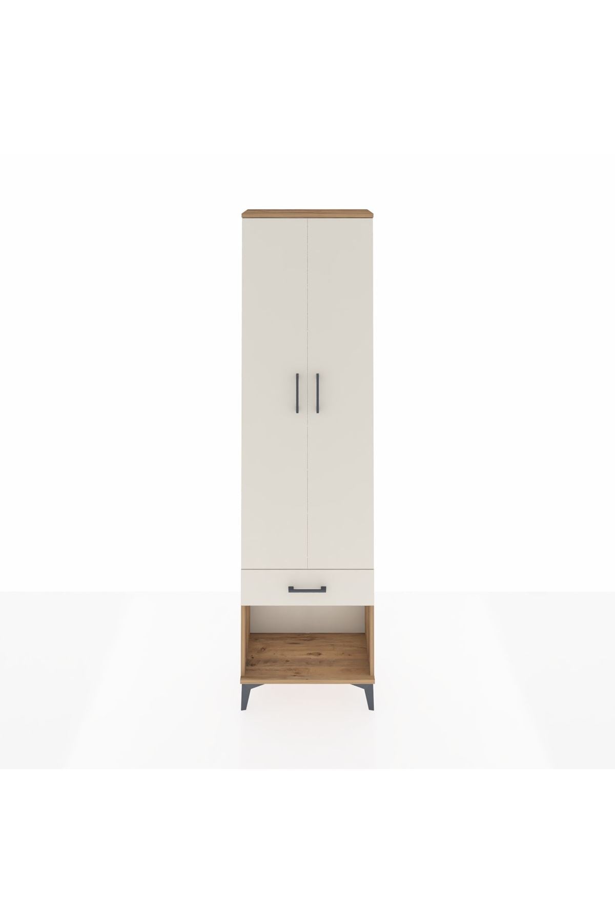 Arges Dolap 3 Raflı Tek Çekmeceli Tek Askılı 60x30x221 - S29M021V7A