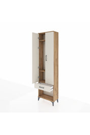 Arges Dolap 3 Raflı Tek Çekmeceli Tek Askılı 60x30x221 - S29M021V7A