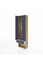 Arges Dolap 3 Raflı Tek Çekmeceli Tek Askılı 60x30x221 - S29M021V8A