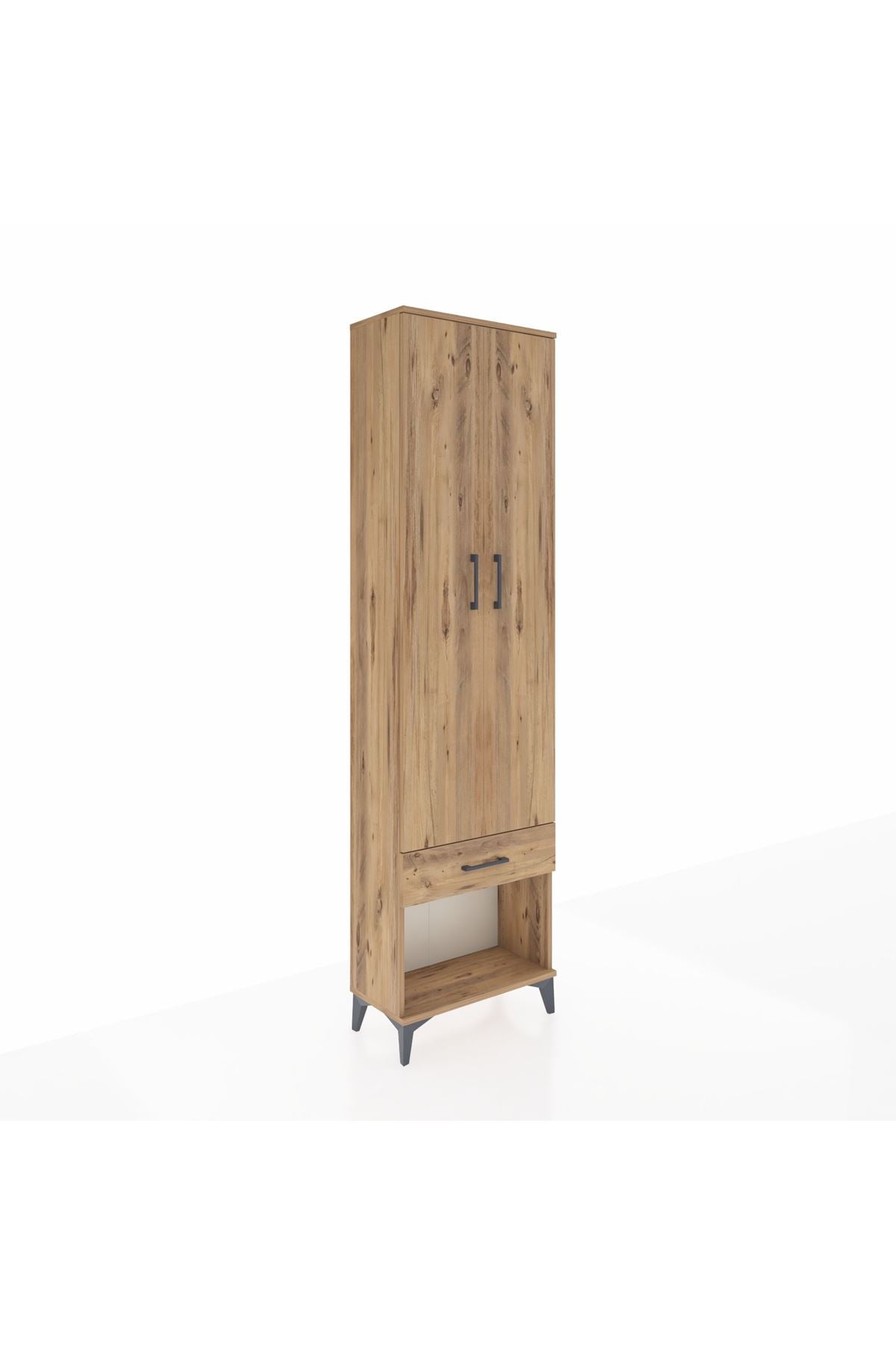 Arges Dolap 3 Raflı Tek Çekmeceli Tek Askılı 60x30x221 - S29M021V9A