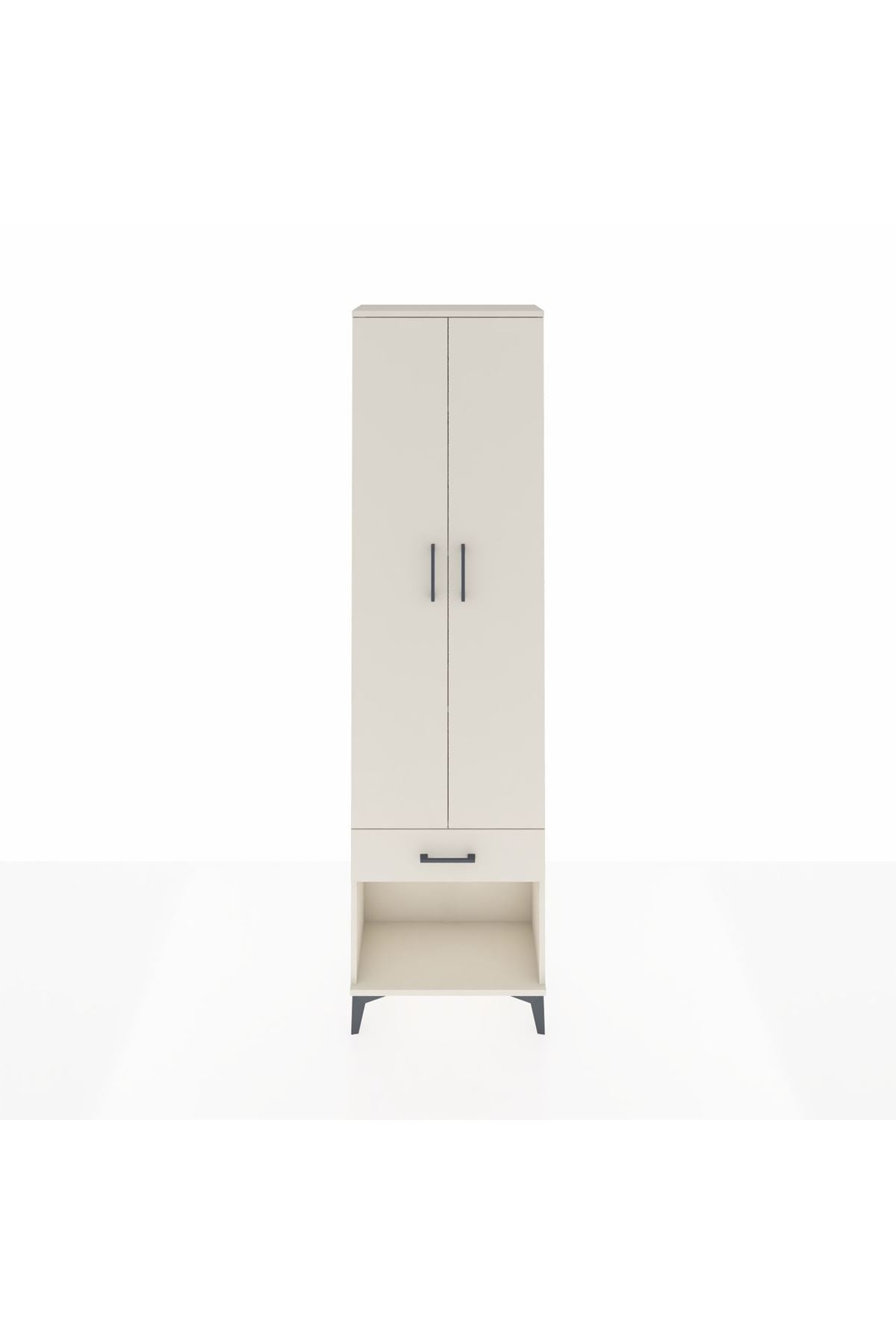 Arges Dolap 4 Raflı Tek Çekmeceli 2 Kapaklı 60x30x221 - S29M022V1A