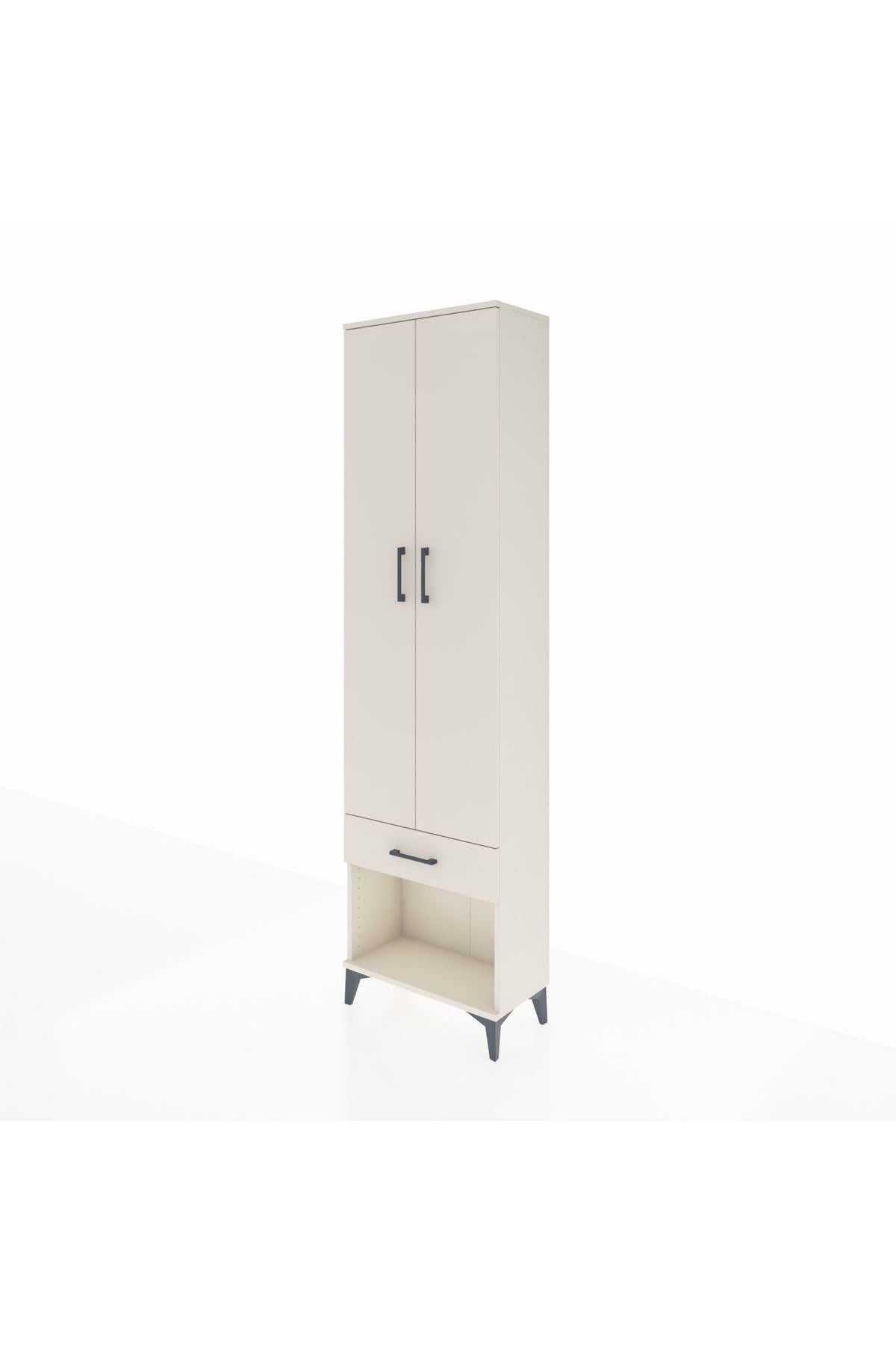 Arges Dolap 4 Raflı Tek Çekmeceli 2 Kapaklı 60x30x221 - S29M022V1A