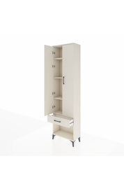 Arges Dolap 4 Raflı Tek Çekmeceli 2 Kapaklı 60x30x221 - S29M022V1A