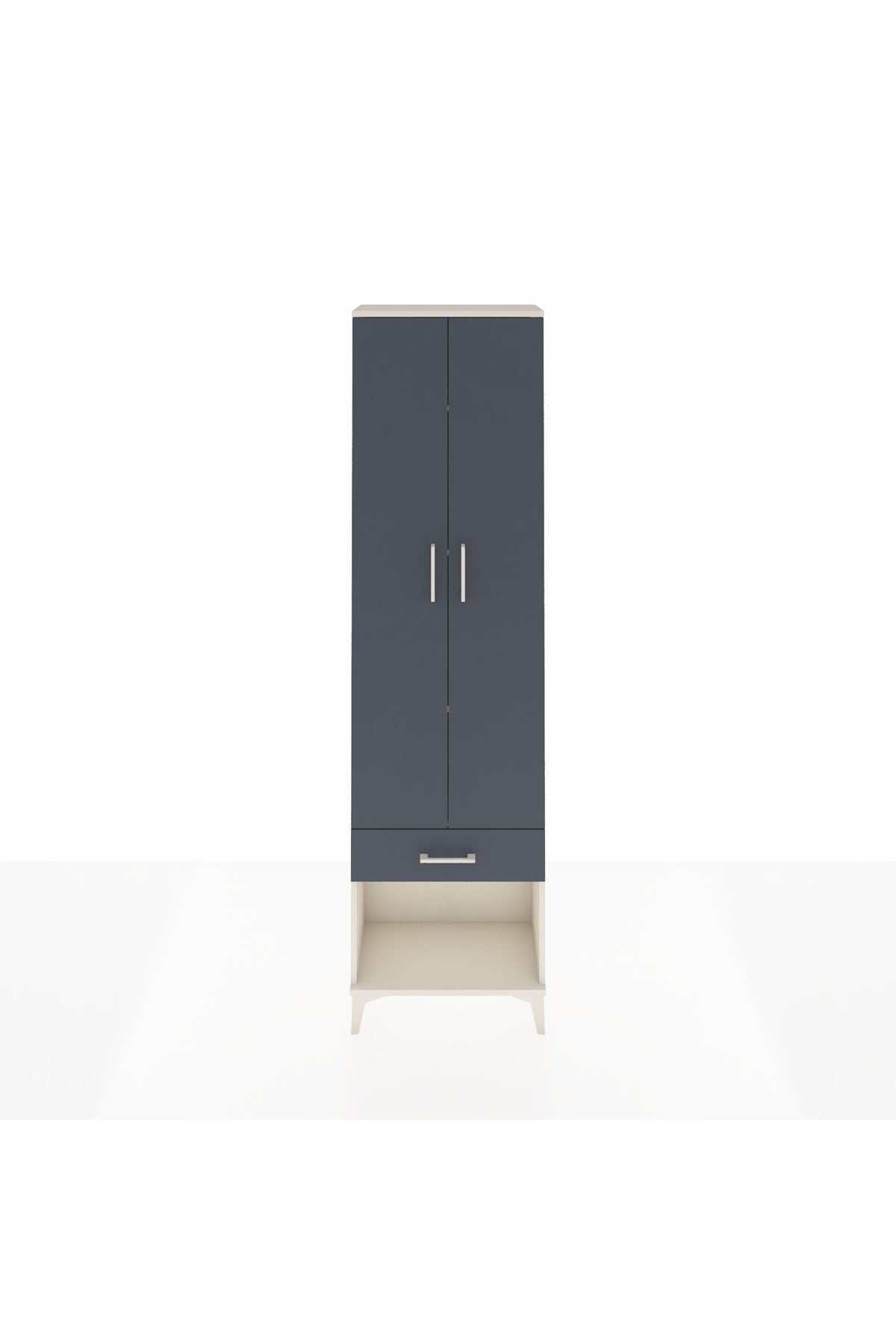 Arges Dolap 4 Raflı Tek Çekmeceli 2 Kapaklı 60x30x221 - S29M022V2A