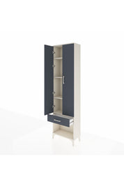 Arges Dolap 4 Raflı Tek Çekmeceli 2 Kapaklı 60x30x221 - S29M022V2A