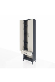 Arges Dolap 4 Raflı Tek Çekmeceli 2 Kapaklı 60x30x221 - S29M022V4A