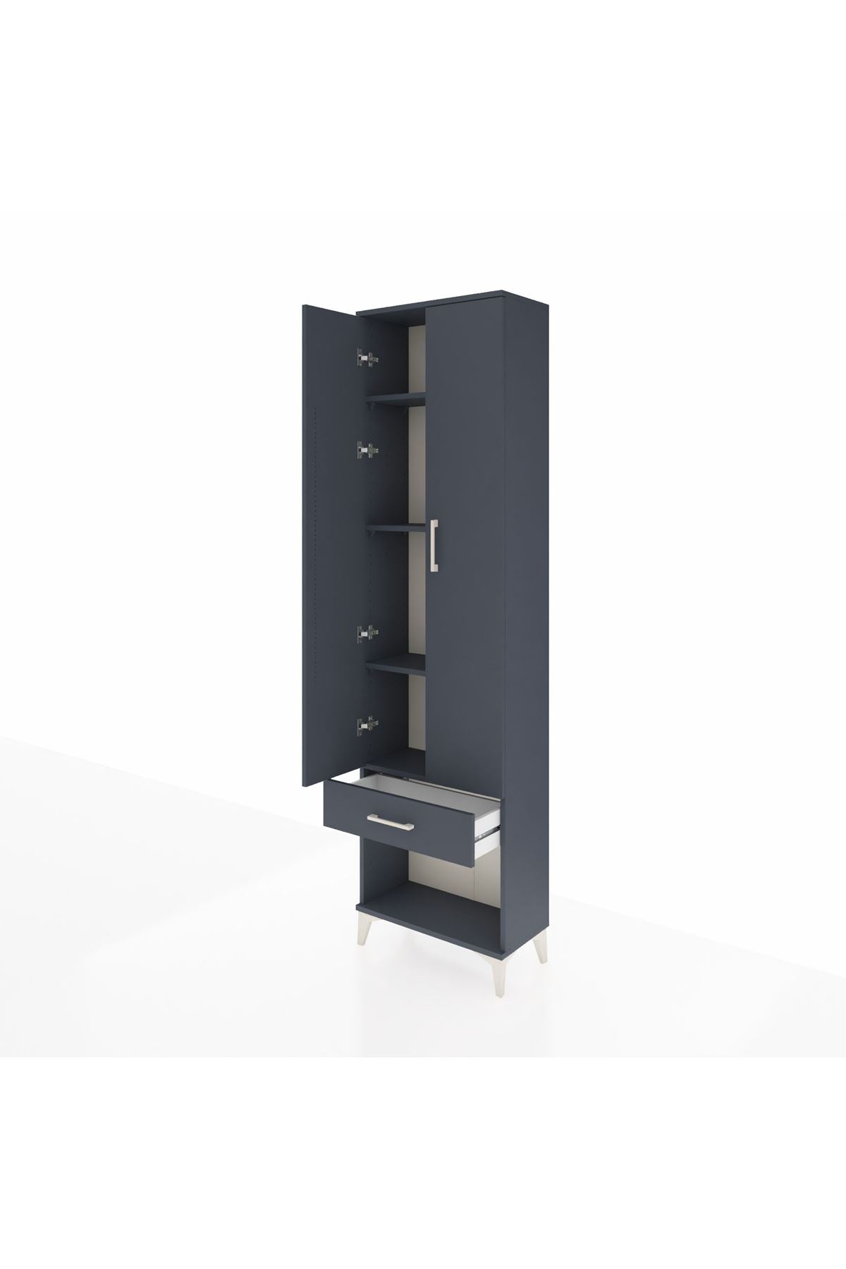 Arges Dolap 4 Raflı Tek Çekmeceli 2 Kapaklı 60x30x221 - S29M022V5A
