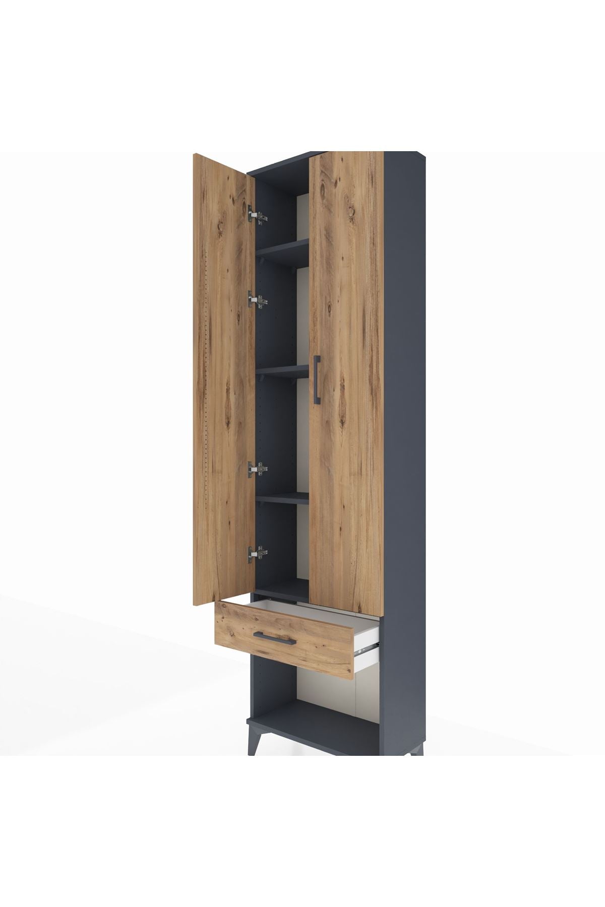 Arges Dolap 4 Raflı Tek Çekmeceli 2 Kapaklı 60x30x221 - S29M022V6A