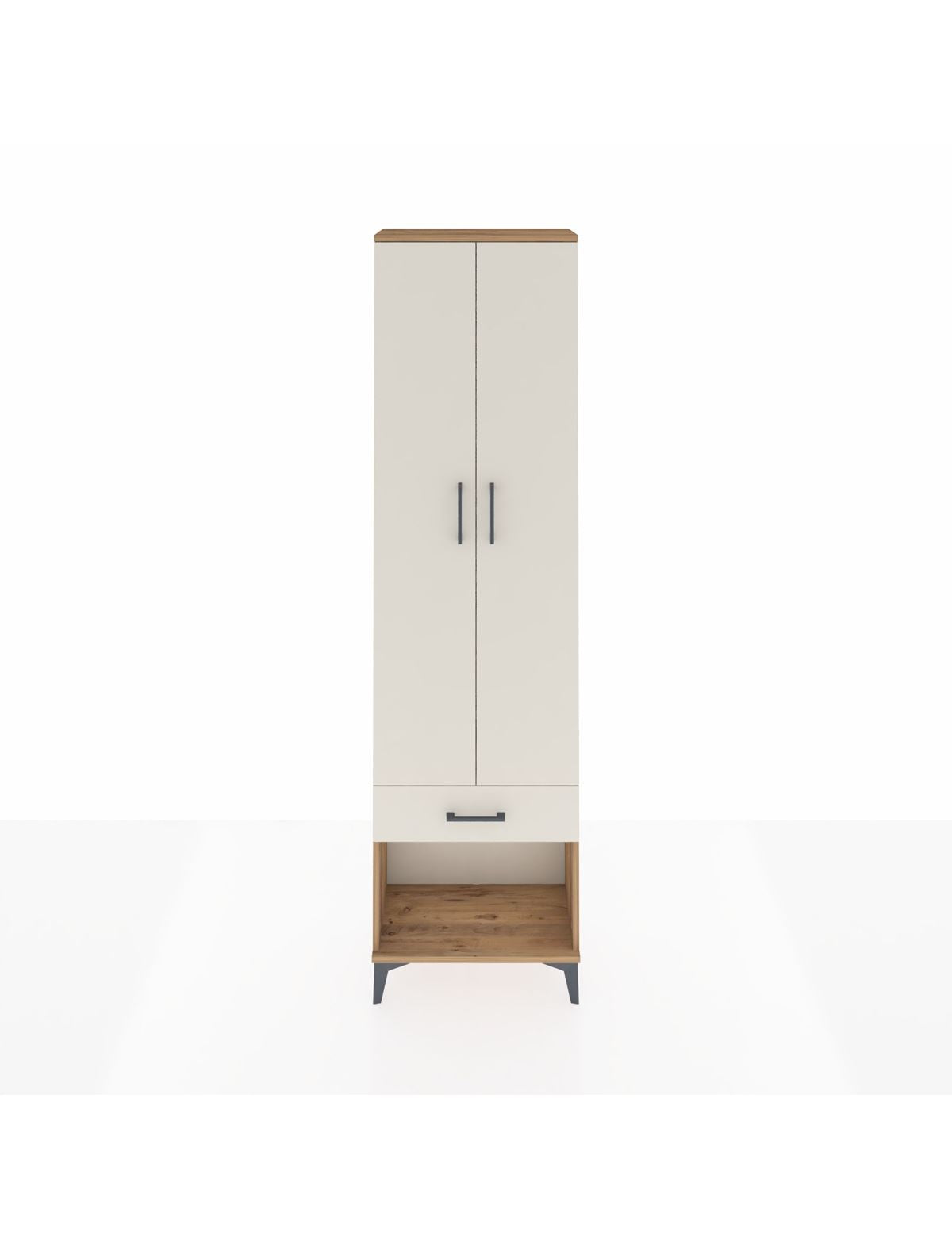 Arges Dolap 4 Raflı Tek Çekmeceli 2 Kapaklı 60x30x221 - S29M022V7A
