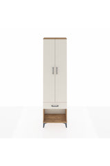 Arges Dolap 4 Raflı Tek Çekmeceli 2 Kapaklı 60x30x221