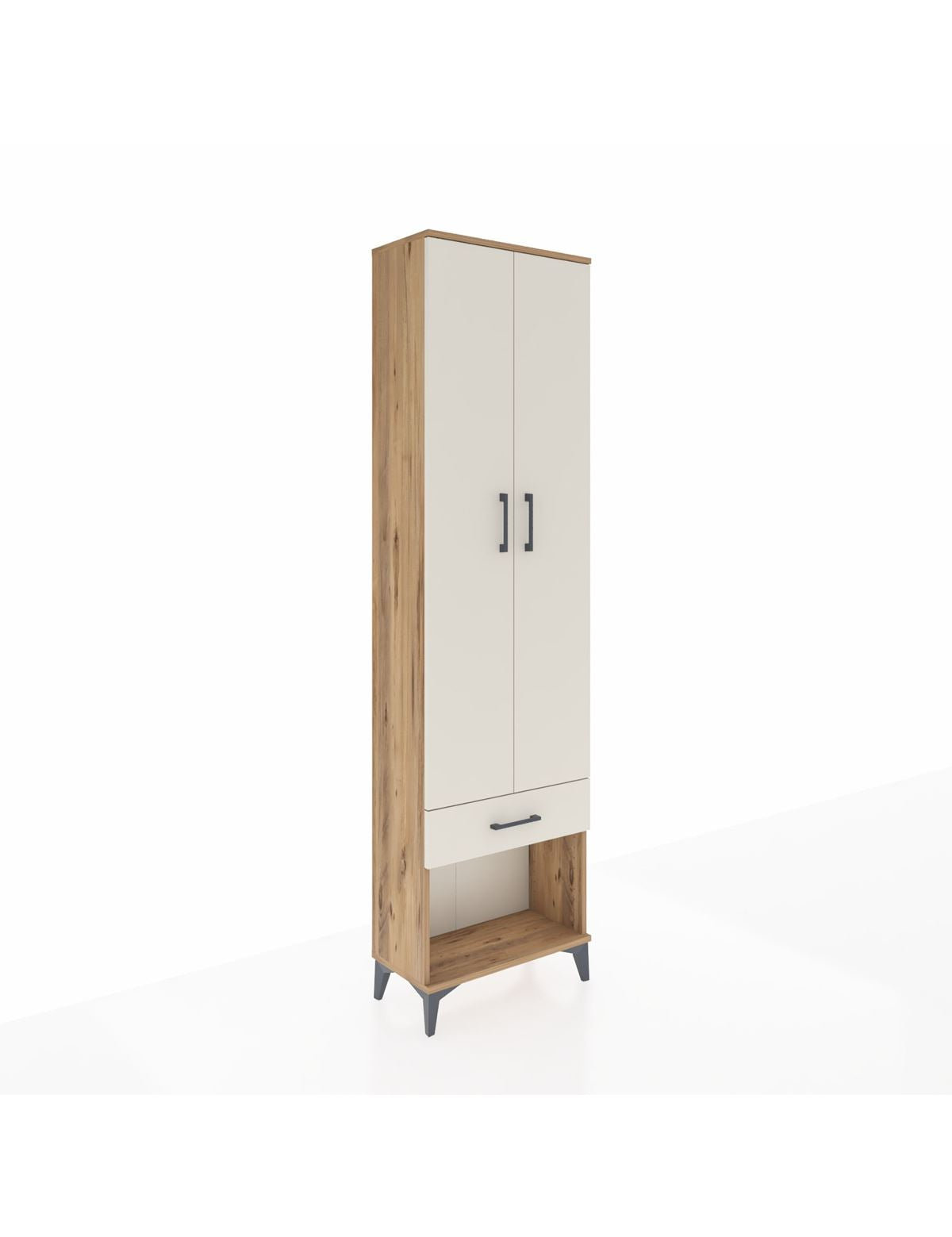 Arges Dolap 4 Raflı Tek Çekmeceli 2 Kapaklı 60x30x221 - S29M022V7A