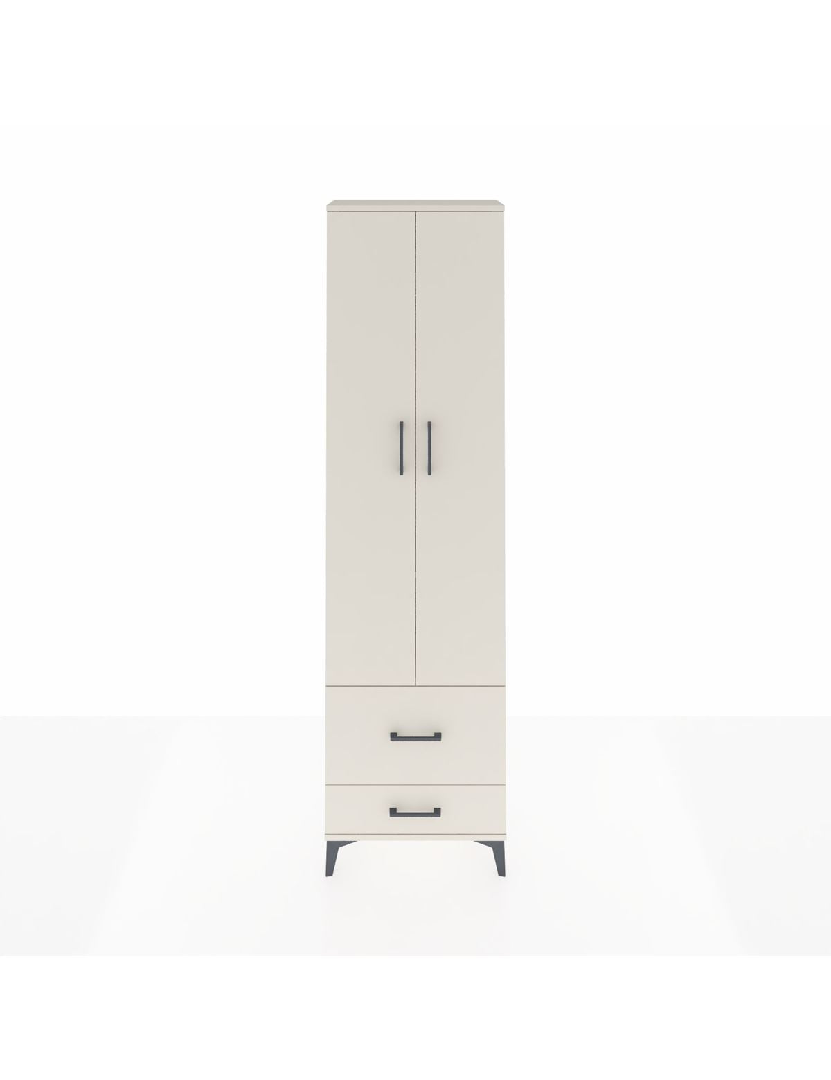 Arges Dolap 3 Raflı 2 Çekmeceli Tek Askılı 60x30x221 - S29M023V1A
