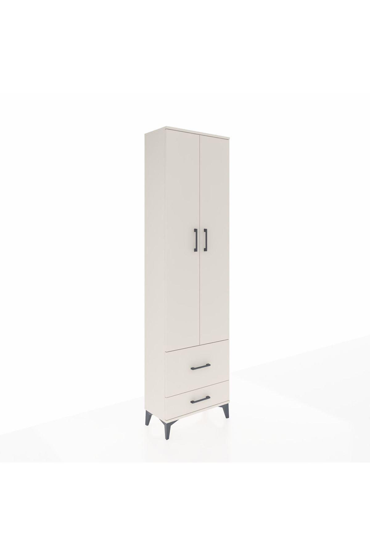 Arges Dolap 3 Raflı 2 Çekmeceli Tek Askılı 60x30x221 - S29M023V1A