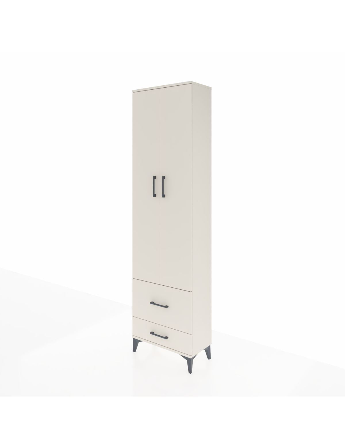 Arges Dolap 3 Raflı 2 Çekmeceli Tek Askılı 60x30x221 - S29M023V1A