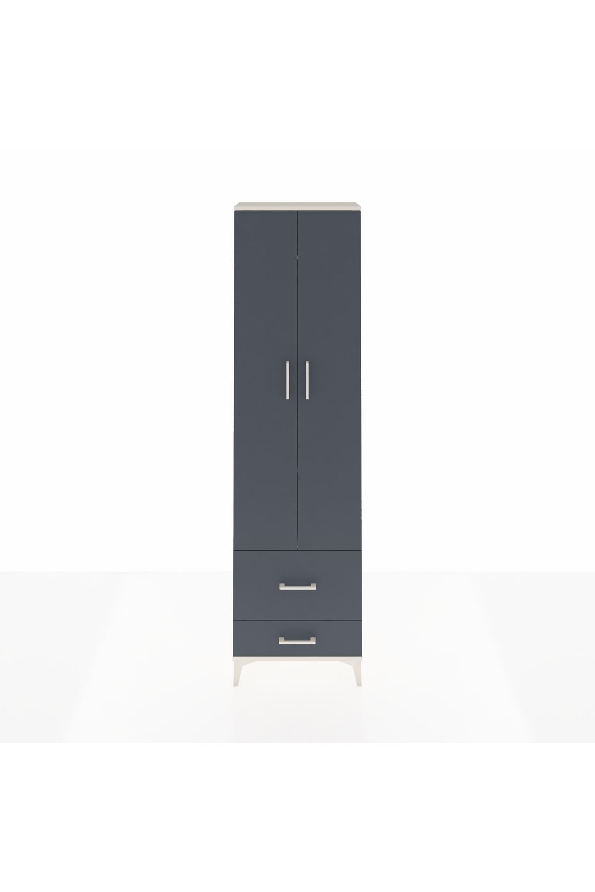Arges Dolap 3 Raflı 2 Çekmeceli Tek Askılı 60x30x221 - S29M023V2A
