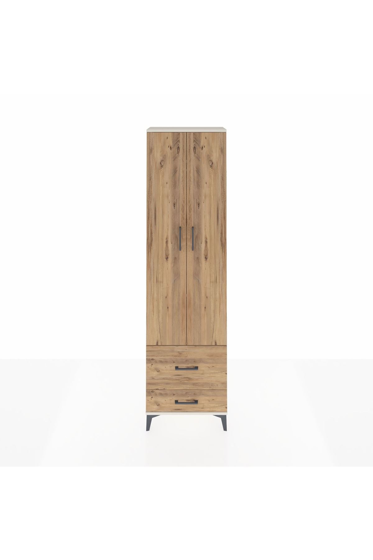 Arges Dolap 3 Raflı 2 Çekmeceli Tek Askılı 60x30x221 - S29M023V3A