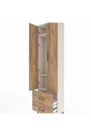 Arges Dolap 3 Raflı 2 Çekmeceli Tek Askılı 60x30x221 - S29M023V3A