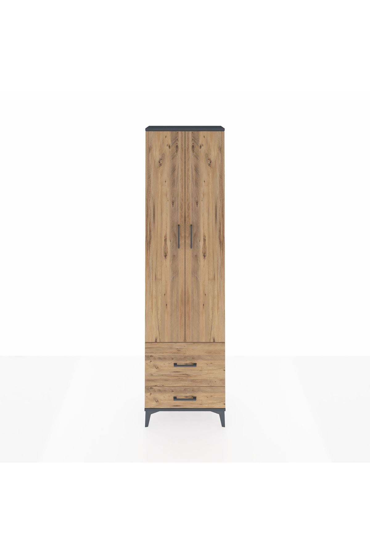 Arges Dolap 3 Raflı 2 Çekmeceli Tek Askılı 60x30x221 - S29M023V6A