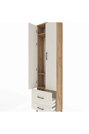 Arges Dolap 3 Raflı 2 Çekmeceli Tek Askılı 60x30x221 - S29M023V7A