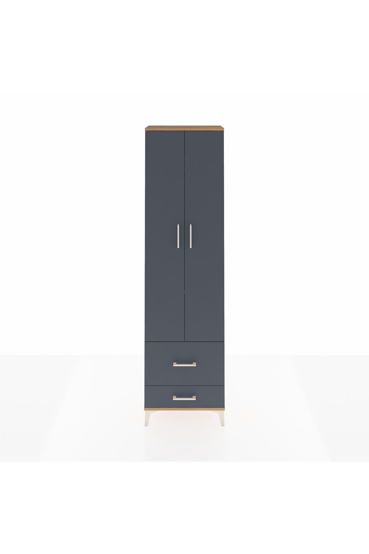 Arges Dolap 3 Raflı 2 Çekmeceli Tek Askılı 60x30x221 - S29M023V8A