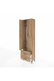 Arges Dolap 3 Raflı 2 Çekmeceli Tek Askılı 60x30x221 - S29M023V9A