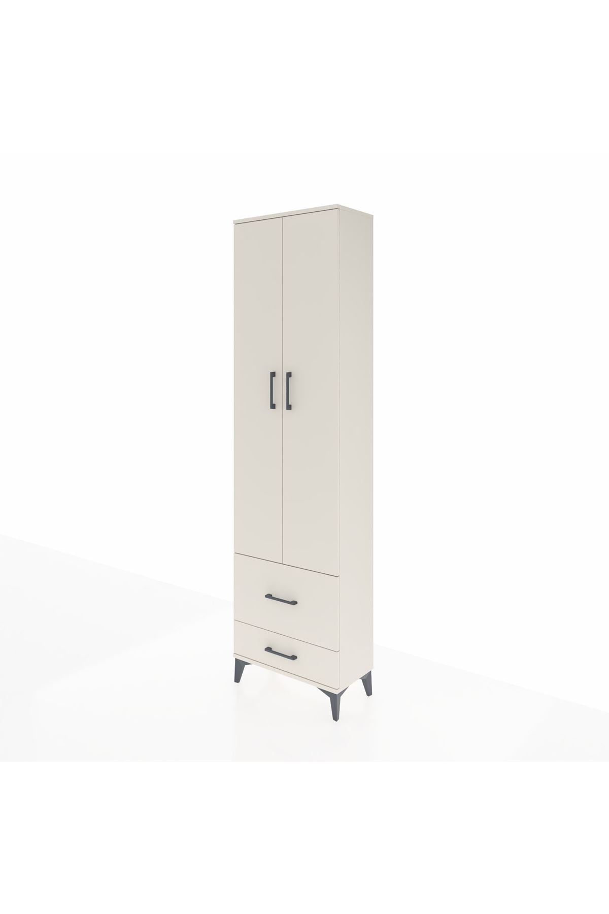 Arges Dolap 4 Raflı 2 Çekmeceli 2 Kapaklı 60x30x221 - S29M024V1A