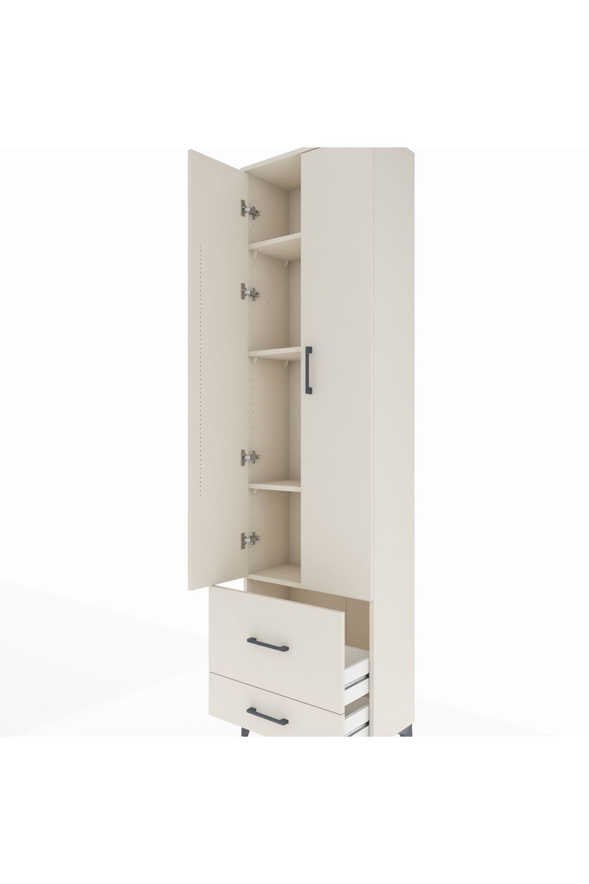 Arges Dolap 4 Raflı 2 Çekmeceli 2 Kapaklı 60x30x221 - S29M024V1A