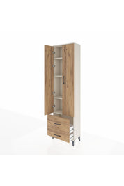 Arges Dolap 4 Raflı 2 Çekmeceli 2 Kapaklı 60x30x221 - S29M024V3A