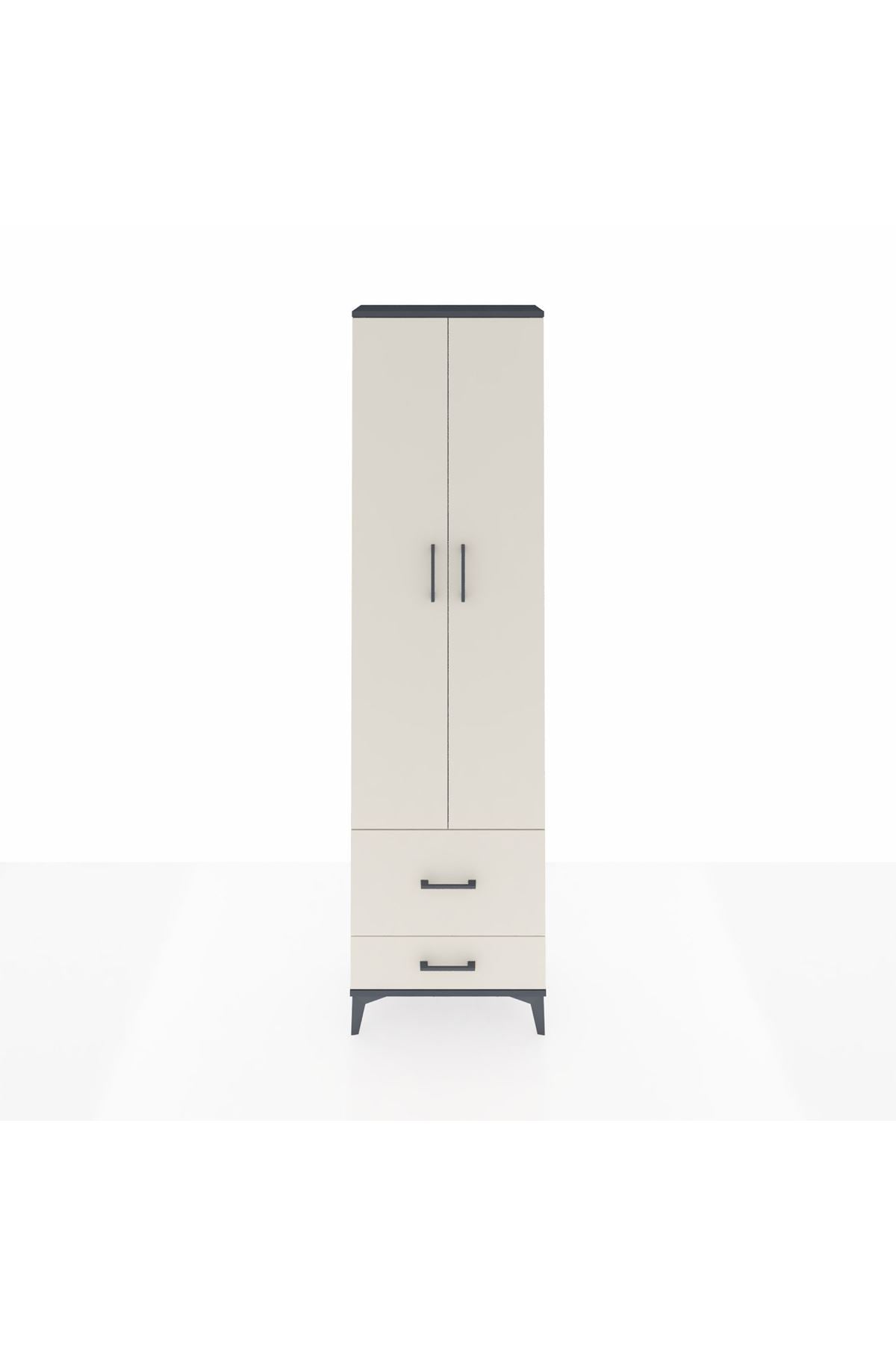 Arges Dolap 4 Raflı 2 Çekmeceli 2 Kapaklı 60x30x221 - S29M024V4A
