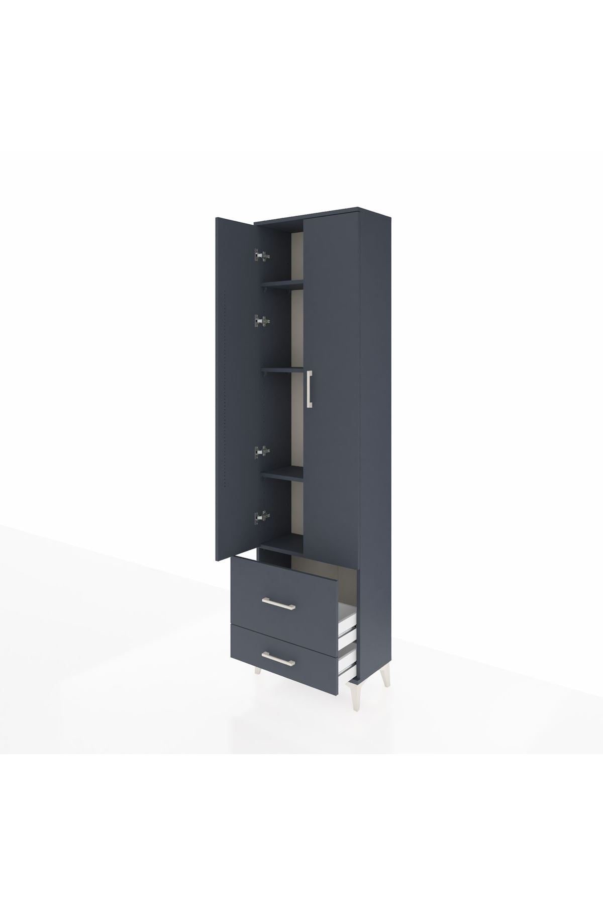 Arges Dolap 4 Raflı 2 Çekmeceli 2 Kapaklı 60x30x221 - S29M024V5A