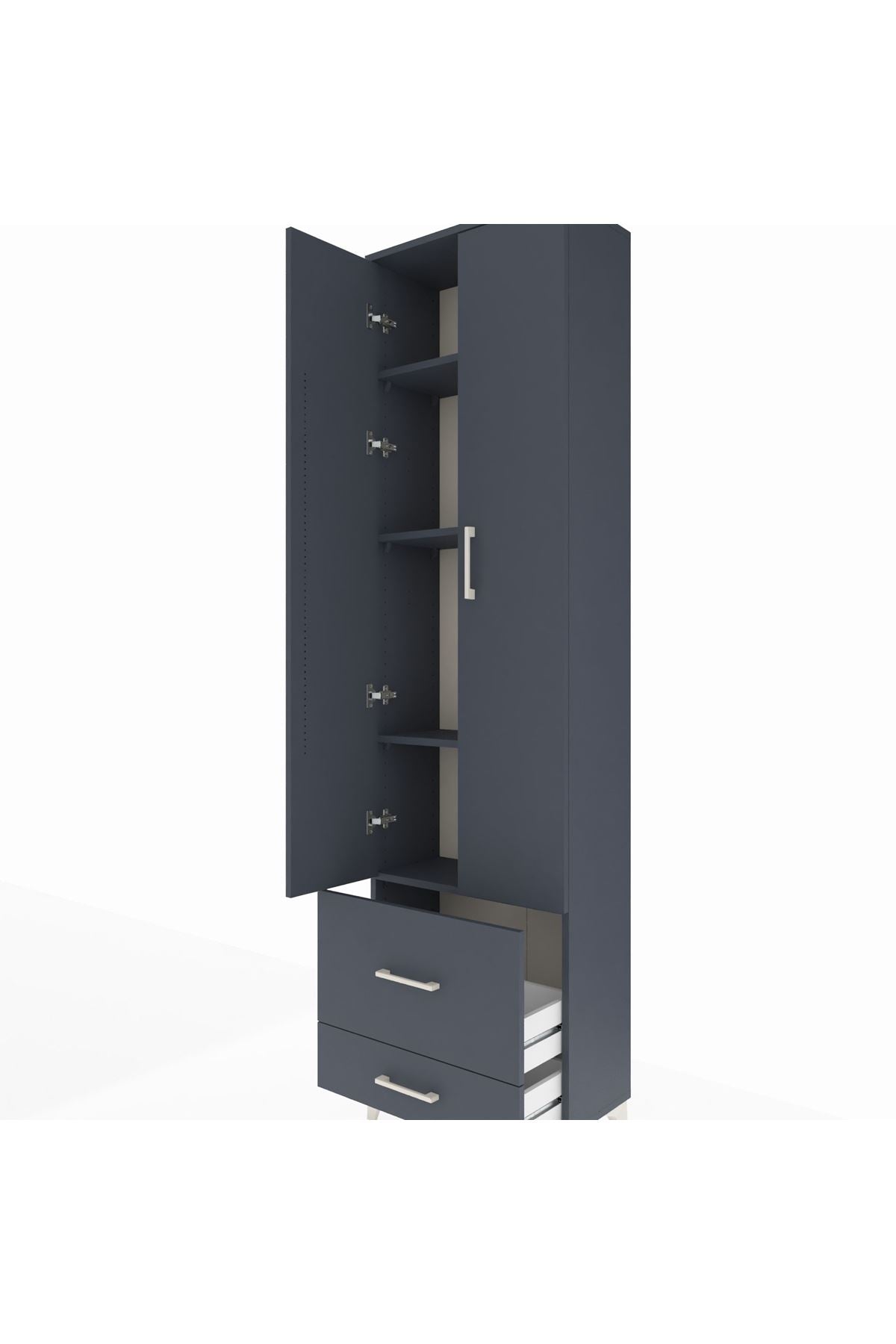 Arges Dolap 4 Raflı 2 Çekmeceli 2 Kapaklı 60x30x221 - S29M024V5A