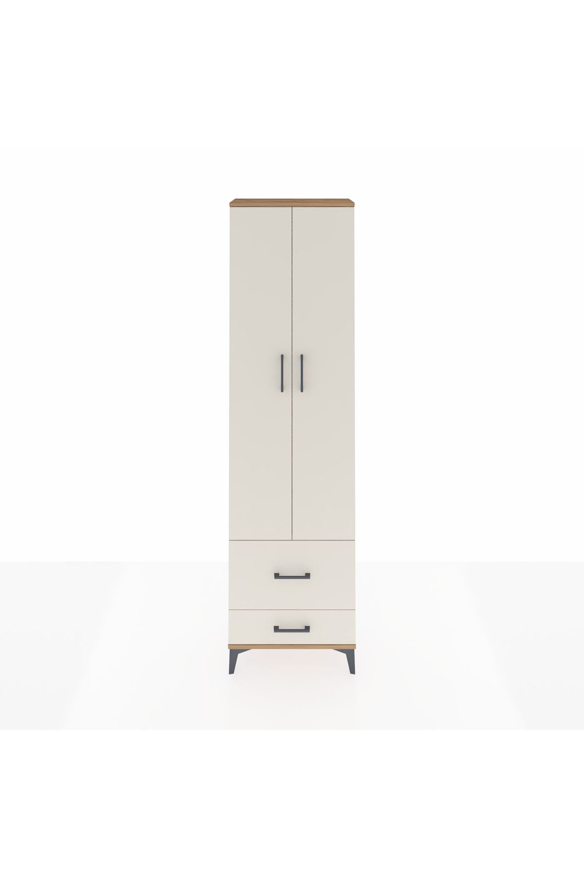 Arges Dolap 4 Raflı 2 Çekmeceli 2 Kapaklı 60x30x221 - S29M024V7A