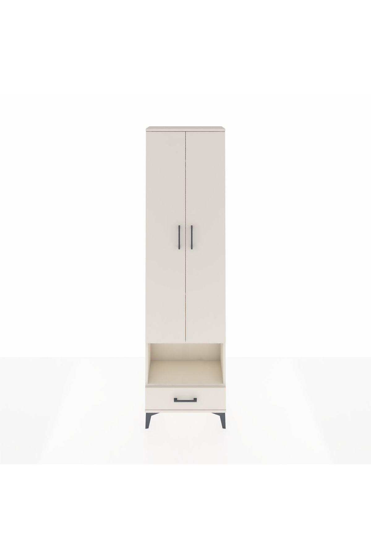 Arges Dolap 4 Raflı Tek Çekmeceli Tek Askılı 60x30x221 - S29M026V1A