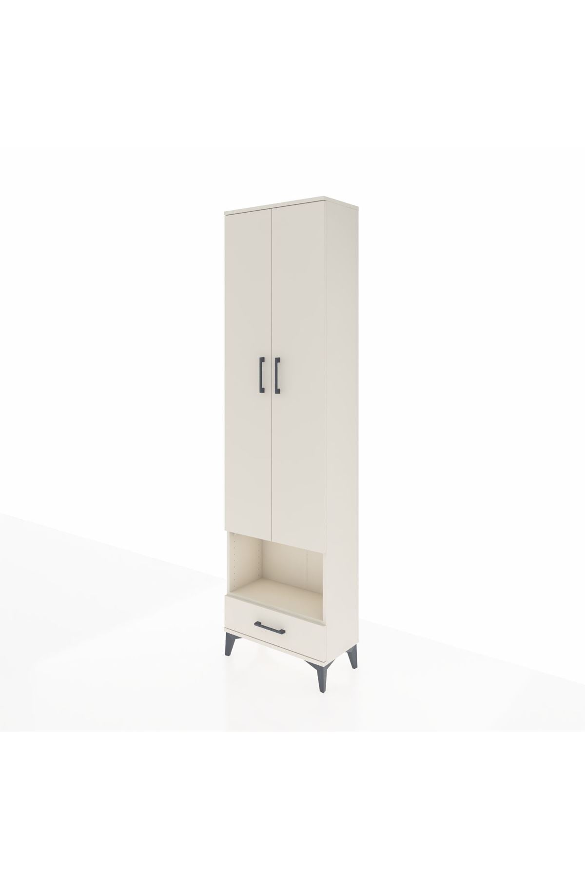 Arges Dolap 4 Raflı Tek Çekmeceli Tek Askılı 60x30x221 - S29M026V1A