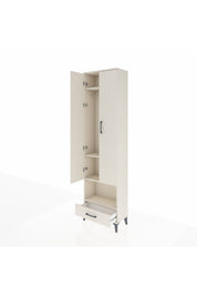 Arges Dolap 4 Raflı Tek Çekmeceli Tek Askılı 60x30x221 - S29M026V1A