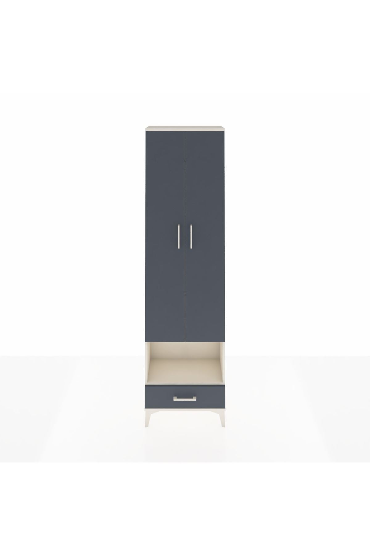 Arges Dolap 4 Raflı Tek Çekmeceli Tek Askılı 60x30x221 - S29M026V2A