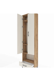 Arges Dolap 4 Raflı Tek Çekmeceli Tek Askılı 60x30x221 - S29M026V7A