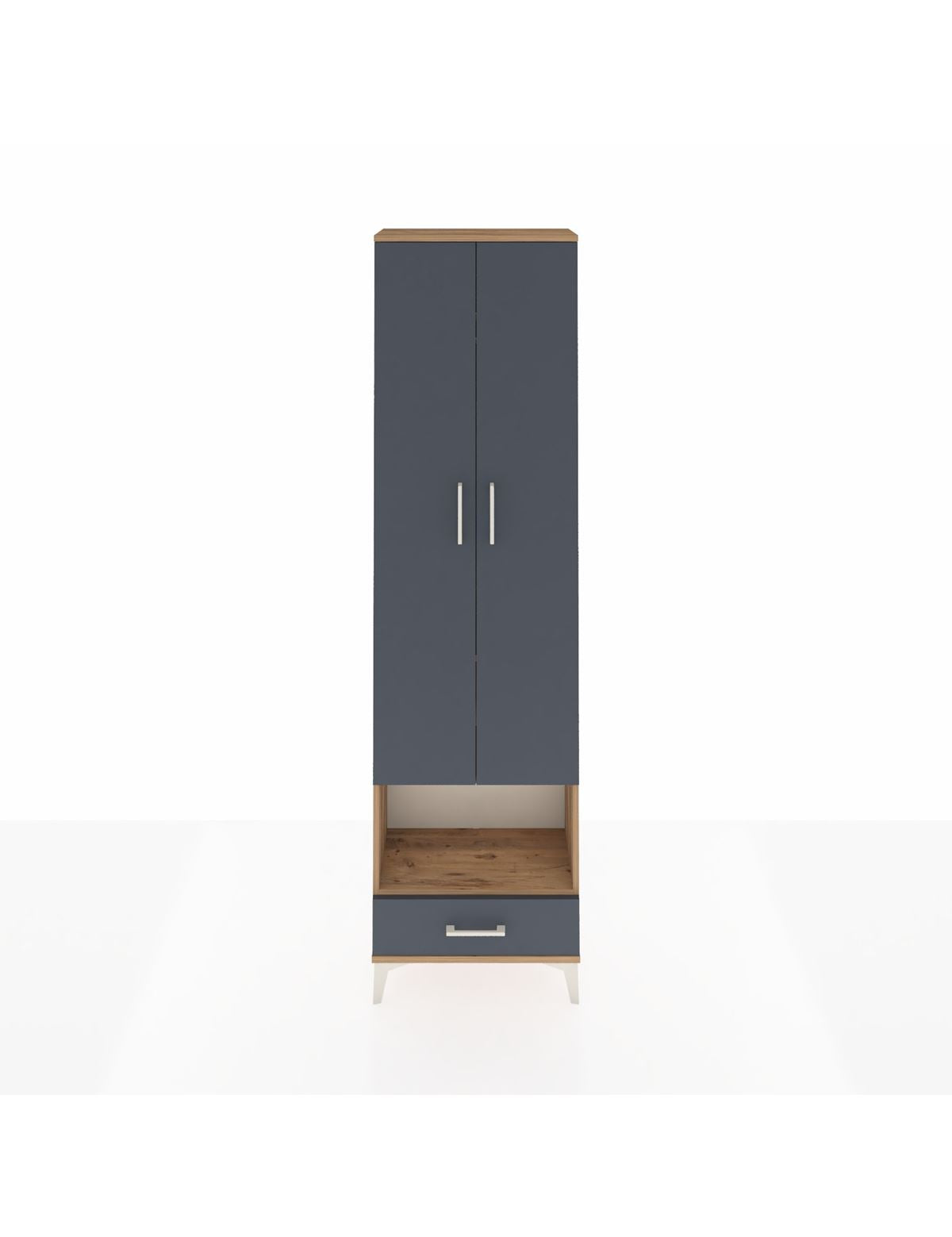Arges Dolap 4 Raflı Tek Çekmeceli Tek Askılı 60x30x221 - S29M026V8A