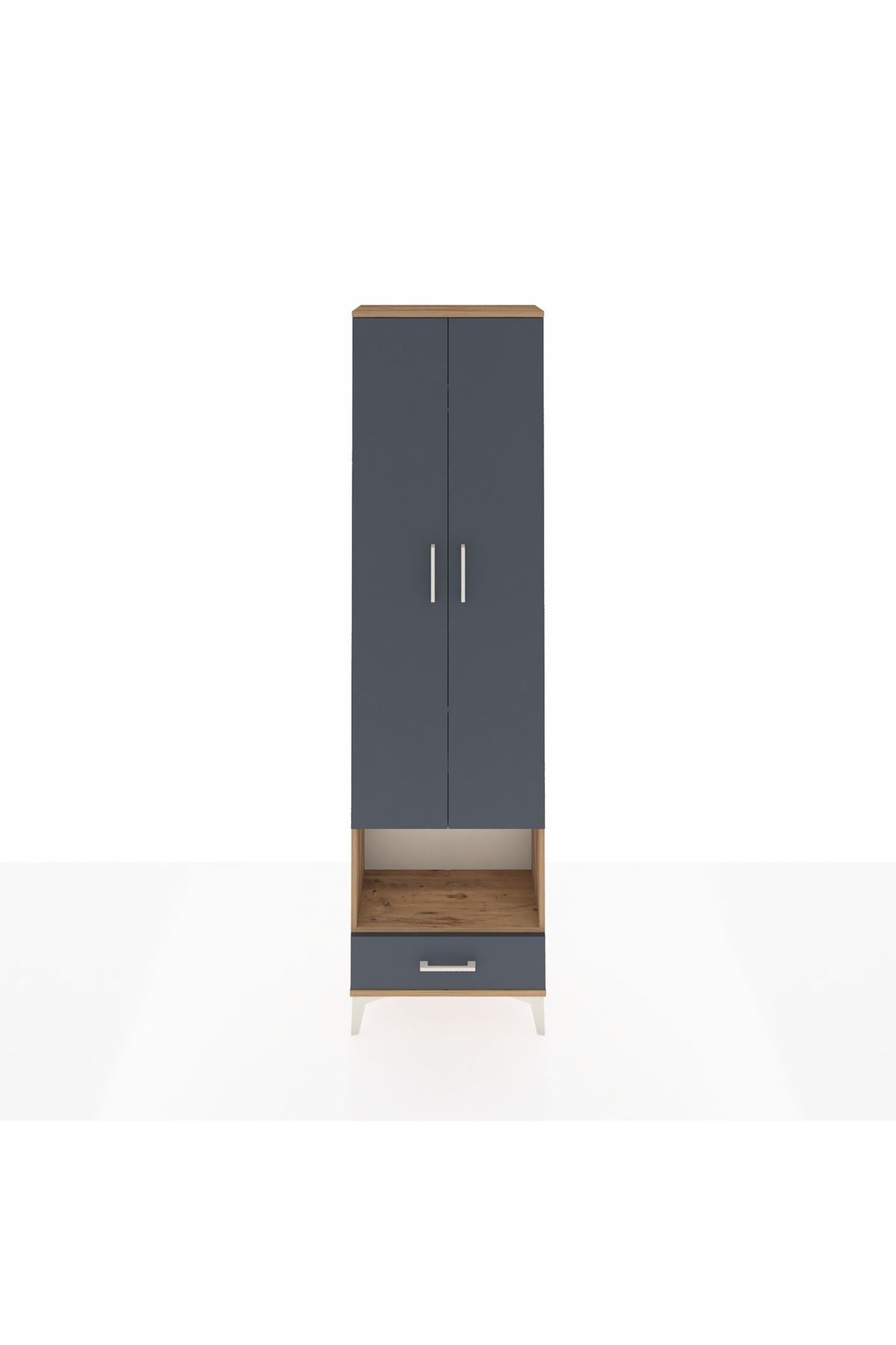 Arges Dolap 4 Raflı Tek Çekmeceli Tek Askılı 60x30x221 - S29M026V8A