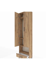 Arges Dolap 4 Raflı Tek Çekmeceli Tek Askılı 60x30x221 - S29M026V9A