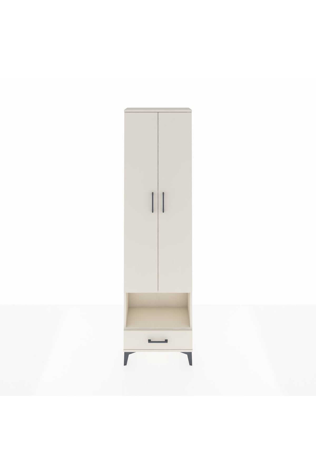 Arges Dolap 5 Raflı Tek Çekmeceli Tek Askılı 60x30x221 - S29M027V1A