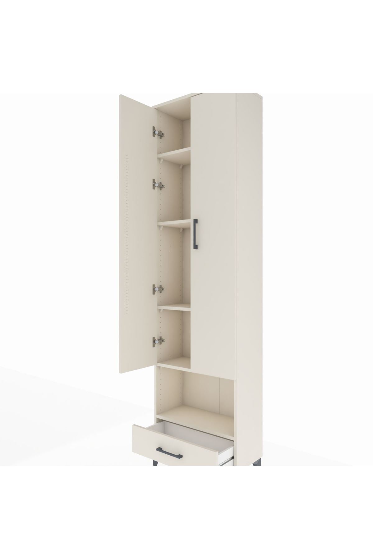 Arges Dolap 5 Raflı Tek Çekmeceli Tek Askılı 60x30x221 - S29M027V1A