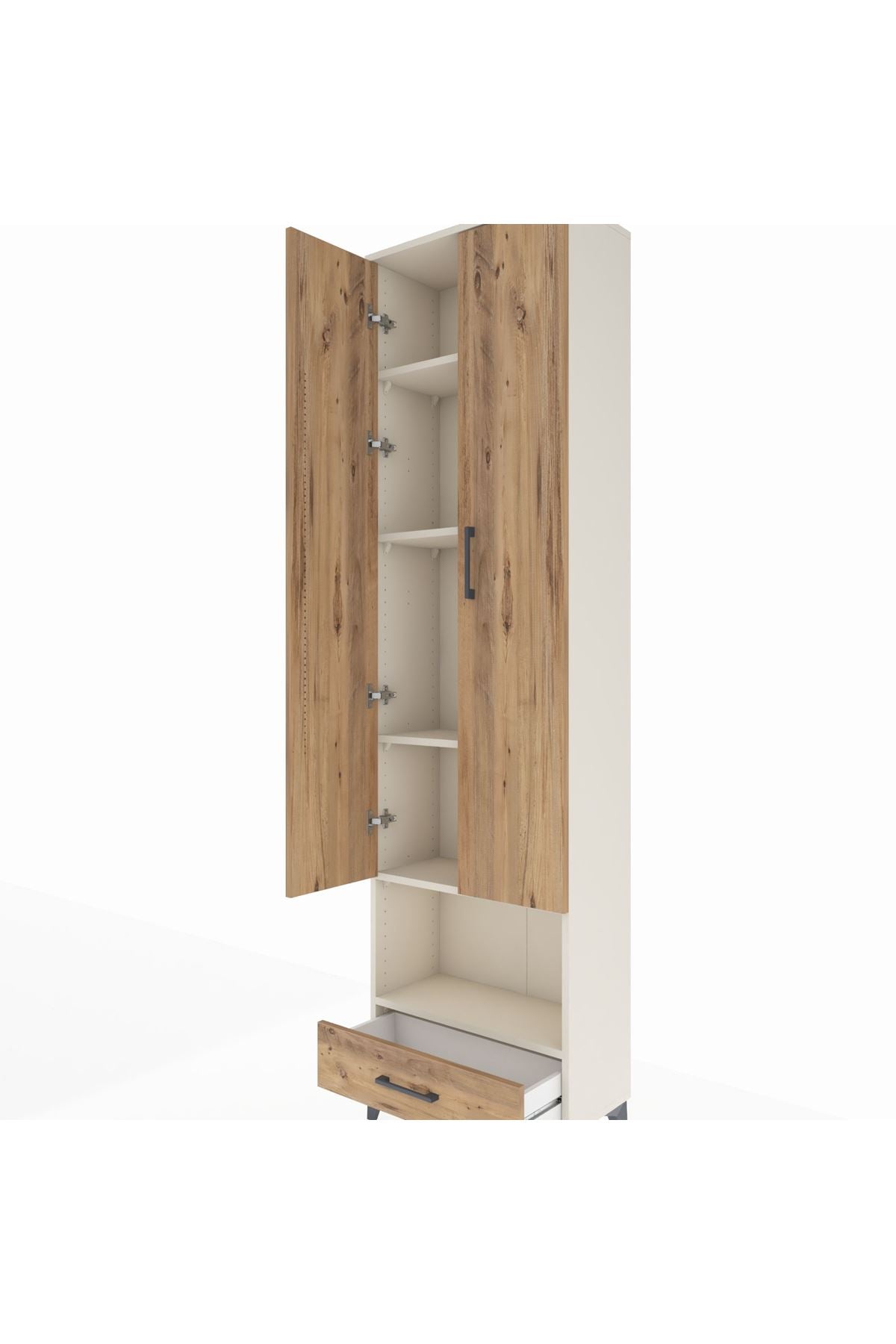 Arges Dolap 5 Raflı Tek Çekmeceli Tek Askılı 60x30x221 - S29M027V3A
